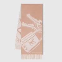 Louis Vuitton Unisex Lock And Keys Scarf-Beige M90815