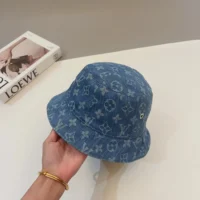 Louis Vuitton Unisex Monogram Essential Bucket Hat-Blue M78772 (1)