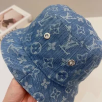 Louis Vuitton Unisex Monogram Essential Bucket Hat-Blue M78772 (1)