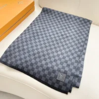 Louis Vuitton Unisex Néo Petit Damier Scarf-Silver M79202 (1)