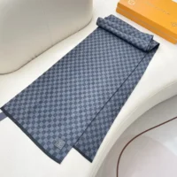 Louis Vuitton Unisex Néo Petit Damier Scarf-Silver M79202 (1)