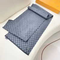 Louis Vuitton Unisex Néo Petit Damier Scarf-Silver M79202 (1)