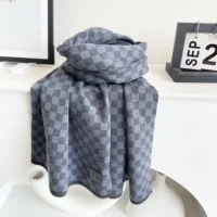 Louis Vuitton Unisex Néo Petit Damier Scarf-Silver M79202 (1)