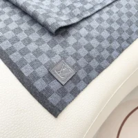 Louis Vuitton Unisex Néo Petit Damier Scarf-Silver M79202 (1)