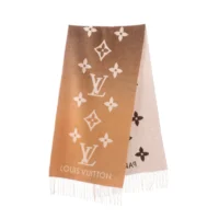 Louis Vuitton Unisex Reykjavik Gradient Scarf -Beige M76637 (1)