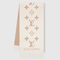 Louis Vuitton Unisex Reykjavik Scarf-Beige M78123 (1)