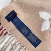 Louis Vuitton Unisex Reykjavik Scarf-Beige M78123 (1)