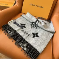 Louis Vuitton Unisex Reykjavik Scarf-Black M71040 (10)