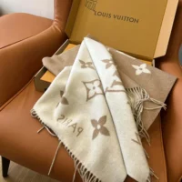 Louis Vuitton Unisex Reykjavik Scarf-Brown M76067 (1)