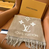 Louis Vuitton Unisex Reykjavik Scarf-Brown M76067 (1)