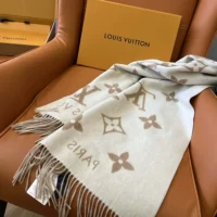 Louis Vuitton Unisex Reykjavik Scarf-Brown M76067 (1)