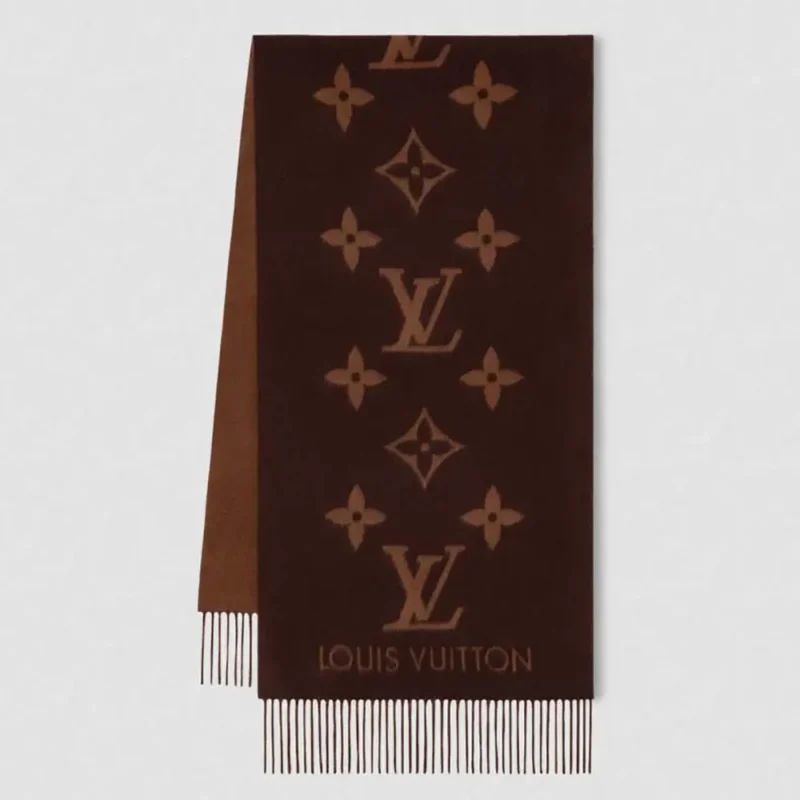 Louis Vuitton Unisex Reykjavik Scarf-Dark Brown M78125