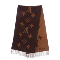 Louis Vuitton Unisex Reykjavik Scarf-Dark Brown M78125 (1)