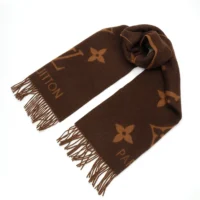 Louis Vuitton Unisex Reykjavik Scarf-Dark Brown M78125 (1)