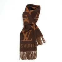 Louis Vuitton Unisex Reykjavik Scarf-Dark Brown M78125 (1)