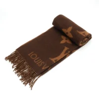 Louis Vuitton Unisex Reykjavik Scarf-Dark Brown M78125 (1)