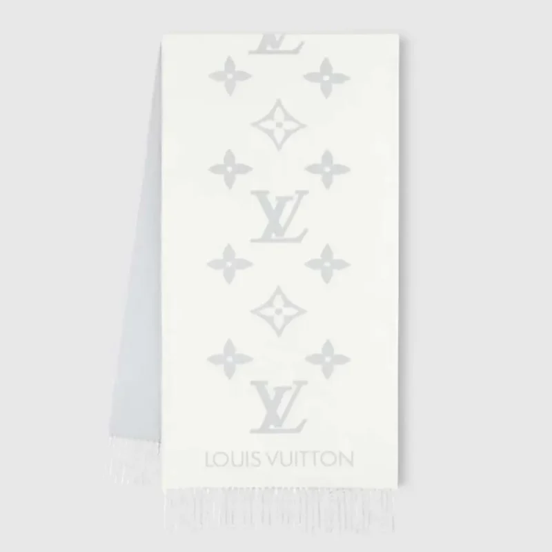 Louis Vuitton Unisex Reykjavik Scarf-Light Grey M90838