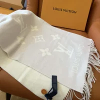 Louis Vuitton Unisex Reykjavik Scarf-Light Grey M90838 (2)