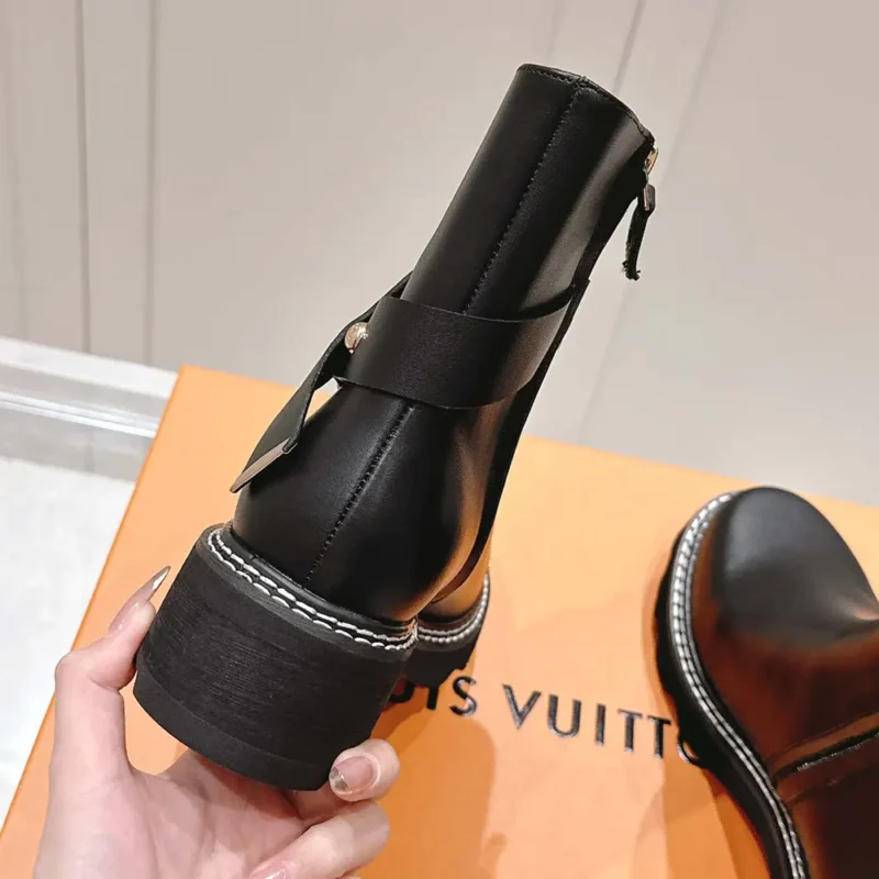 Louis Vuitton Women LV Beaubourg Ankle Boot-Black 1ADADR