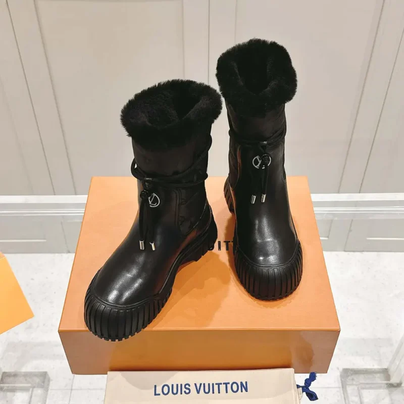 Louis Vuitton Women Ruby Flat Ankle Boot-Black 1ADCBT