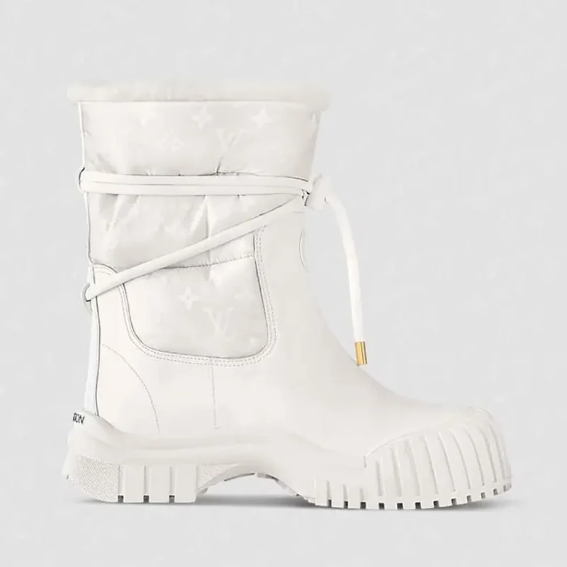 Louis Vuitton Women Ruby Flat Ankle Boot-White 1ADCBD