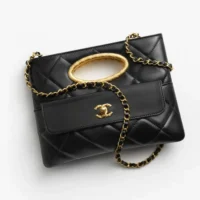 Chanel Women Clutch Lambskin-Black AS5038 (1)