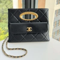 Chanel Women Clutch Lambskin-Black AS5038 (1)