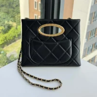 Chanel Women Clutch Lambskin-Black AS5038 (1)