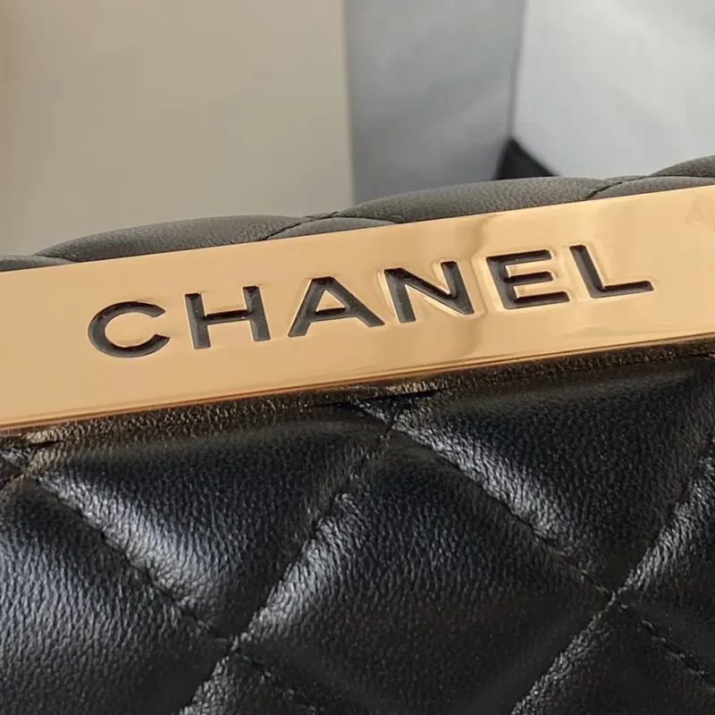 Chanel Women Mini Flap Bag with Top Handle Lambskin-Black