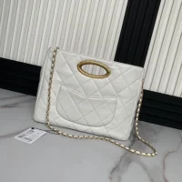 Chanel Women Small Tote Lambskin-Light Grey AS5036 (1)