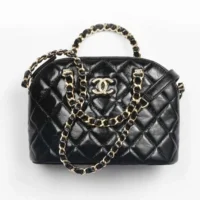 Chanel Women Small Tote Shiny Lambskin Gold Tone Metal (1)