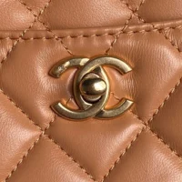 Chanel Women Small Tote Shiny Lambskin Gold Tone Metal AS5192 (1)