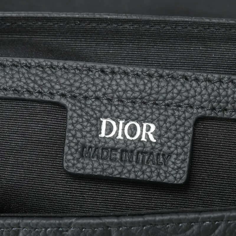 Dior Men Hit the Road Messenger Bag with Flap Black Dior Gravity Leather