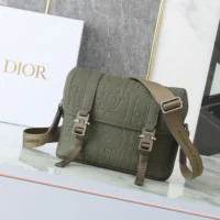 Dior Men Hit the Road Messenger Bag with Flap Khaki Dior Gravity Leather (1)