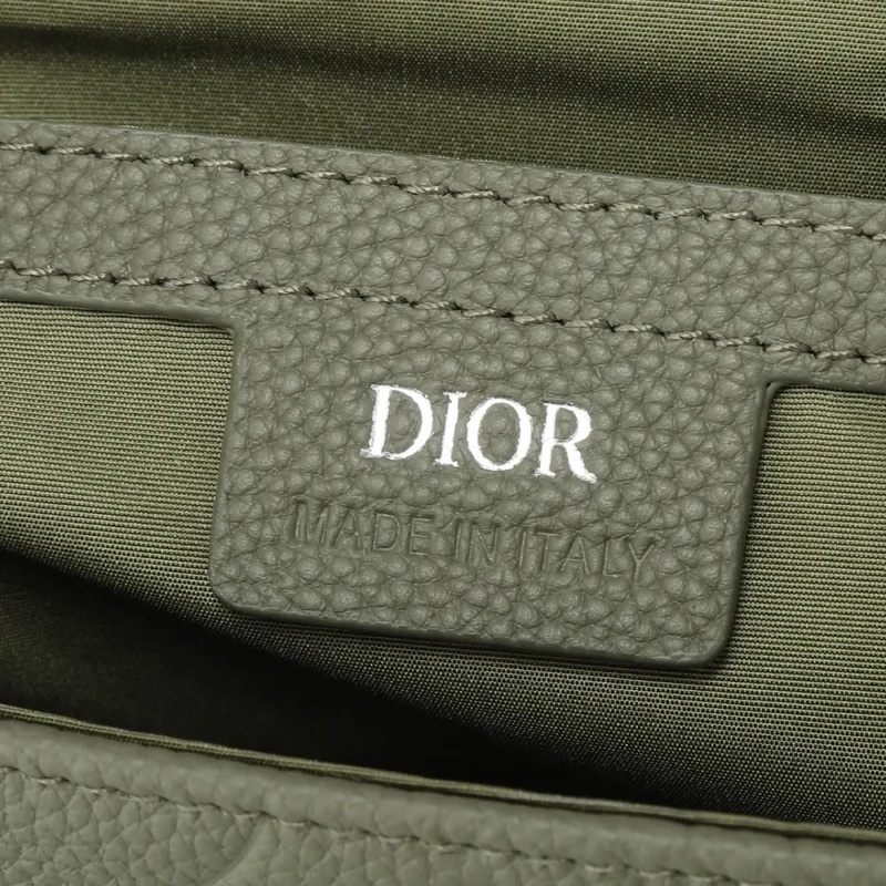 Dior Men Hit the Road Messenger Bag with Flap Khaki Dior Gravity Leather