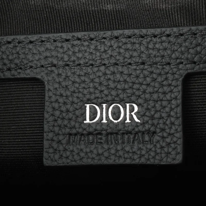 Dior Men Messenger Bag with Flap Black Dior Gravity Leather and Black Grained Calfskin