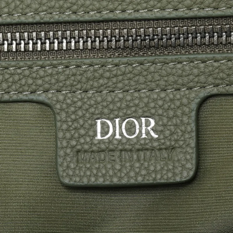 Dior Men Weekender 40 Khaki Dior Gravity Leather and Khaki Grained Calfskin