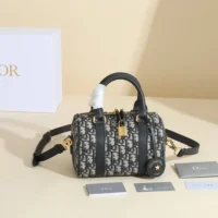 Dior Unisex Dior Groove 20 Bag Blue Dior Oblique Jacquard (1)