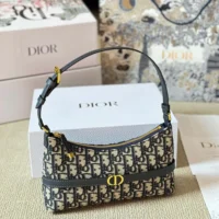 Dior Women 30 Montaigne Cigale Mini Bag Blue Dior Oblique Jacquard (1)