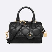 Dior Women Dior Groove 20 Bag Black Macrocannage Calfskin (1)