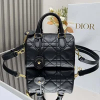 Dior Women Dior Groove 20 Bag Black Macrocannage Calfskin (1)