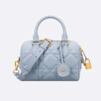 Dior Women Dior Groove 20 Bag Pale Blue Macrocannage Calfskin (1)