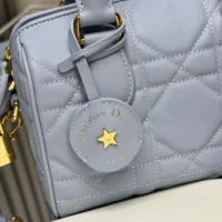 Dior Women Dior Groove 20 Bag Pale Blue Macrocannage Calfskin (1)