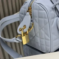 Dior Women Dior Groove 20 Bag Pale Blue Macrocannage Calfskin (1)