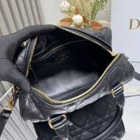 Dior Women Dior Groove 25 Bag Black Macrocannage Calfskin (1)