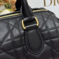 Dior Women Dior Groove 25 Bag Black Macrocannage Calfskin (1)