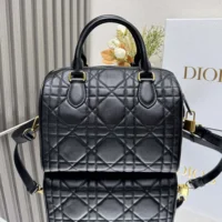 Dior Women Dior Groove 25 Bag Black Macrocannage Calfskin (1)