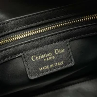 Dior Women Dior Groove 25 Bag Black Macrocannage Calfskin (1)