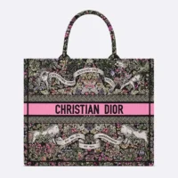 Dior Women Large Dior Book Tote Black Embroidery M1286ZEDO_M911 (1)