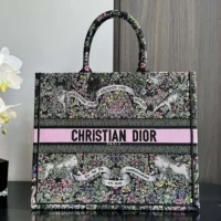 Dior Women Large Dior Book Tote Black Embroidery M1286ZEDO_M911 (1)